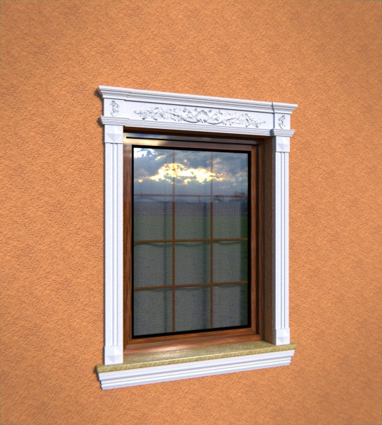 Fronton de fenêtre NA8 - Style baroque orné