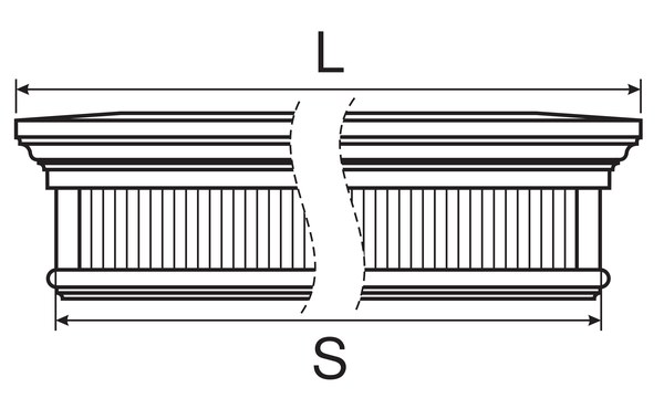 Corniche de fenêtre GO11 - Style néoclassique Personnalisée - Coupes et finition d’usine – gratuites.