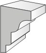 Corniche intermédiaire GP10 : profilé motif d’escalier