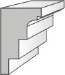 Corniche intermédiaire GP11 profilé forme de petit escalier