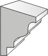 Corniche intermédiaire GP12 élégante avec profil sculpté
