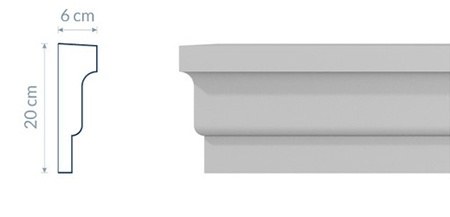 Corniche intermédiaire GP20 : Design Minimaliste