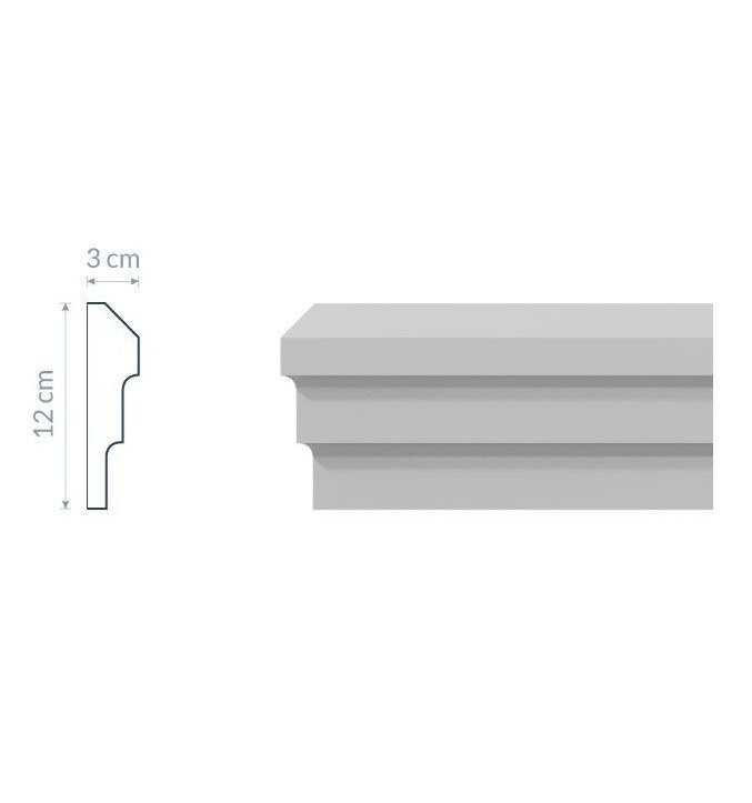 Moulure de Fenêtre L11 : un profil simple en relief