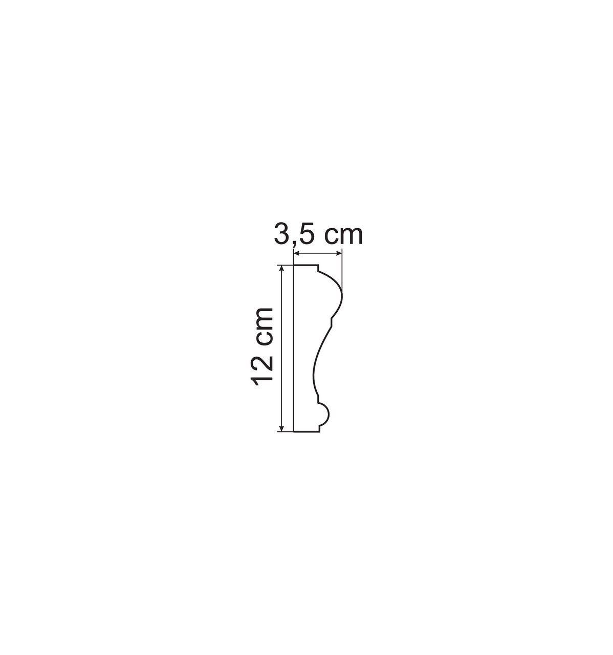 Moulure de Fenêtre L4 : légèrement ondulée avec des courbes