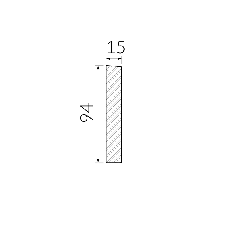 Moulure de fenêtre Premium Line WPL6 : Forme plate