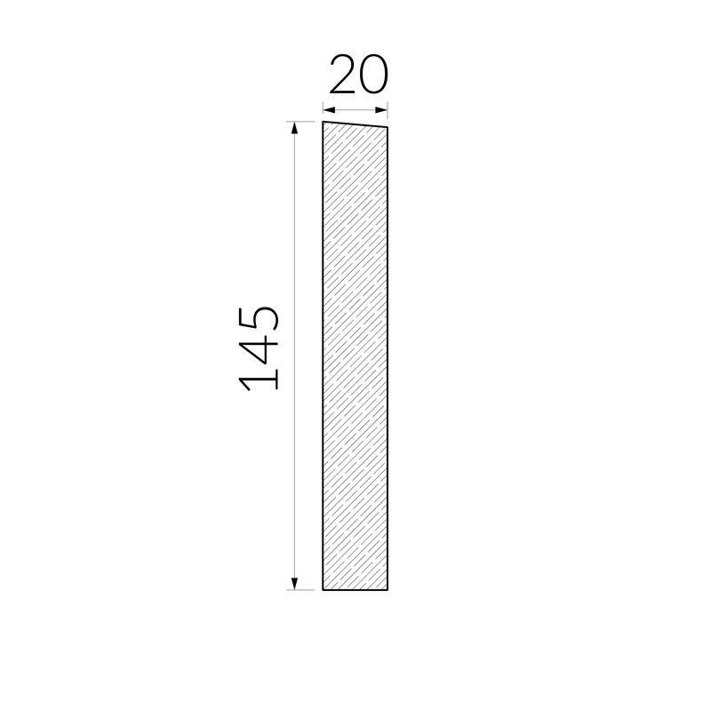 Moulure de fenêtre Premium Line WPL7 : Forme plate et simple