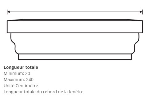 Moulure de rebord P2 - Détails classiques avec courbes élégantes Personnalisée - Coupes et finition d’usine – gratuites.