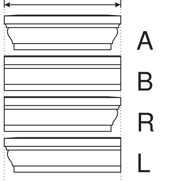 Moulure de rebord P13 - Élégance et Fluidité Personnalisée - Coupes et finition d’usine – gratuites.