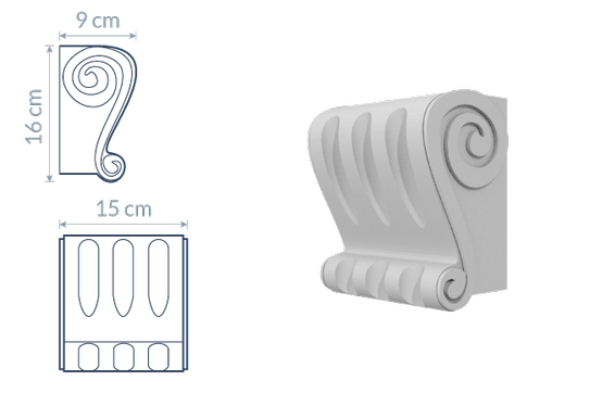 Support décoratif W10 : design classique très impressionnant