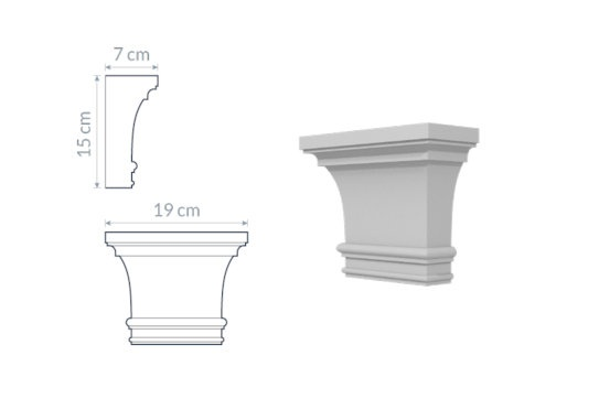 Support décoratif W11 : style architectural classique