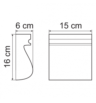 Support décoratif W3 : profil fluide et courbé