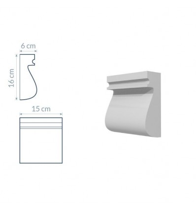Support décoratif W3 : profil fluide et courbé