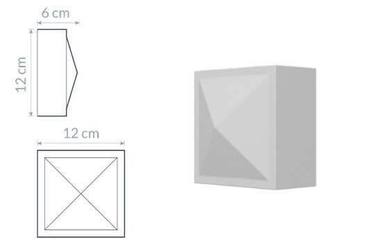 Support décoratif W5A : base est carrée 3D