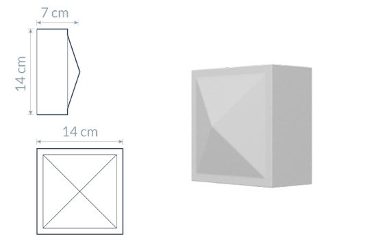 Support décoratif W5B : forme une pyramide